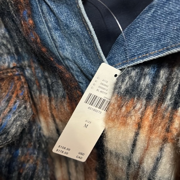 Pilcro plaid denim jacket Anthropologie new blue jacket - Picture 8 of 13